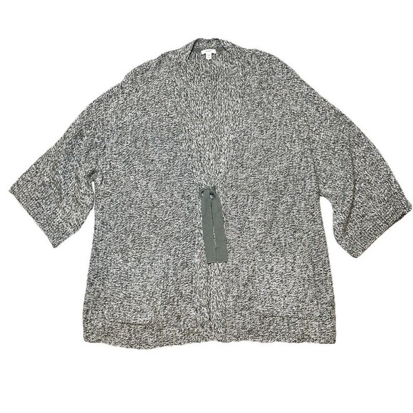 J. Jill Pure Jill‎ Two Toned Green Marled Cardigan Sweater Tie Front Women L - Picture 3 of 10